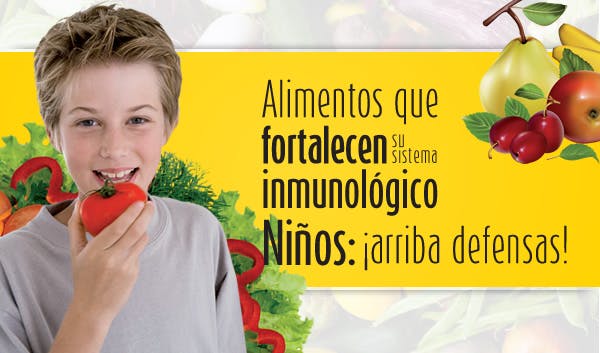 Alimentos que fortalecen su sistema inmunológico Niños: ¡Arriba defensas!